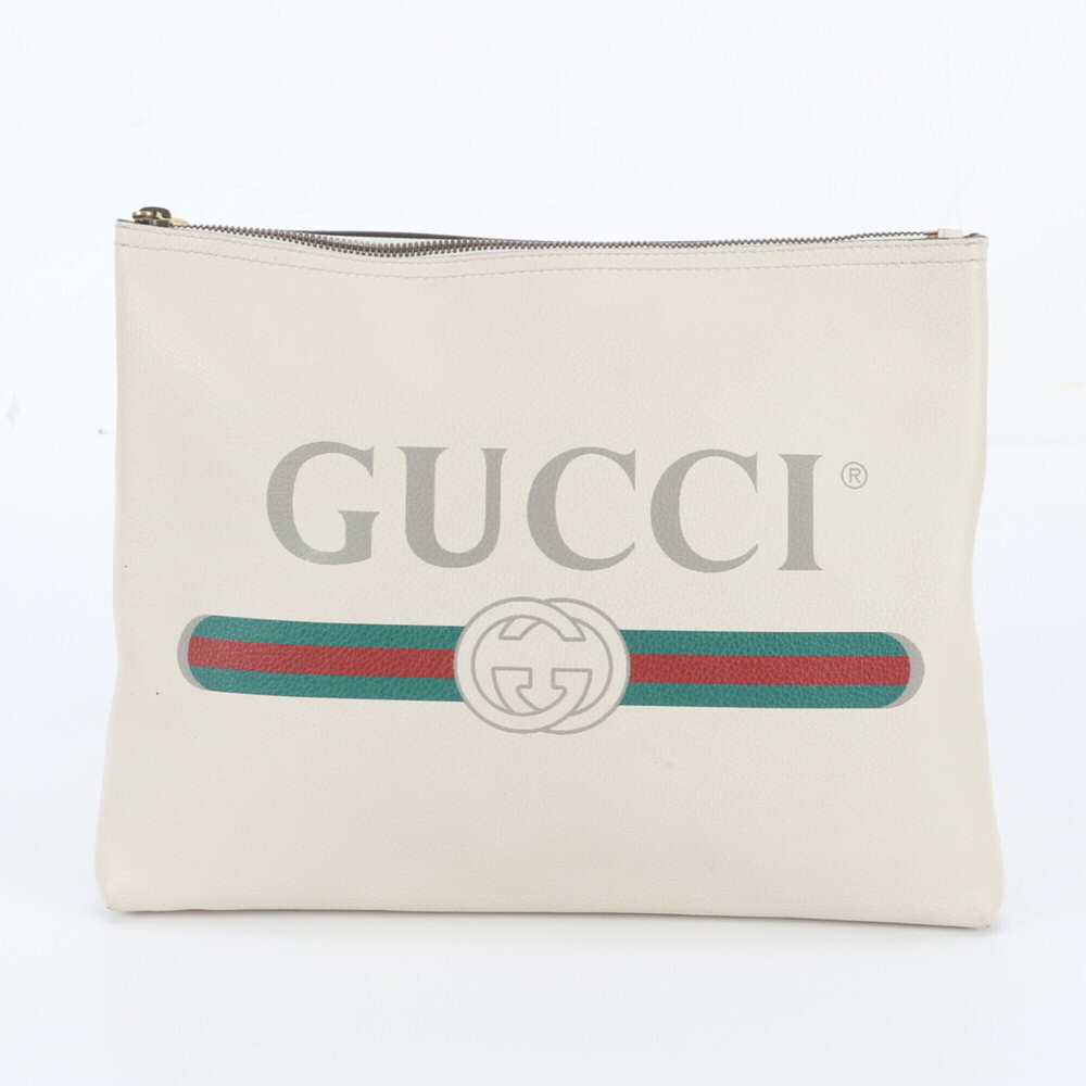Gucci Medium Portfolio 500981 Leather Second Bag Clutch Pouch for Men